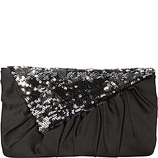 Satin Sequined Clutch