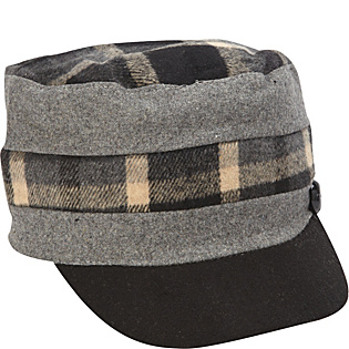Plaid Check Color Block Cadet Cap