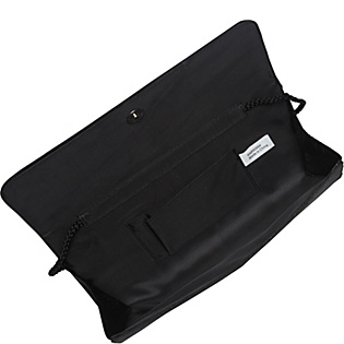 Round Corner Pleated Satin Clutch
