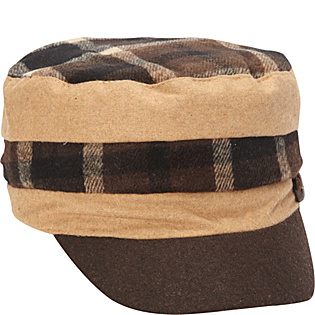 Plaid Check Color Block Cadet Cap
