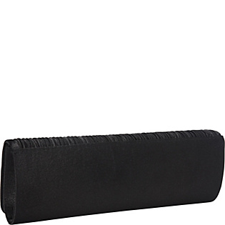 Round Corner Pleated Satin Clutch